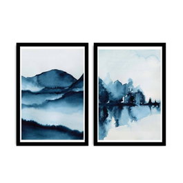 Wallity Cuadro decorativo enmarcado Multicolor (2 piezas)